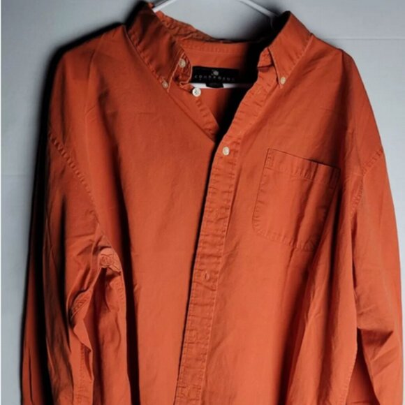 Consensus Sports Other - Consensus Sportswear Men's Orange Long Sleeve Collared Button Down Shirt Size XL